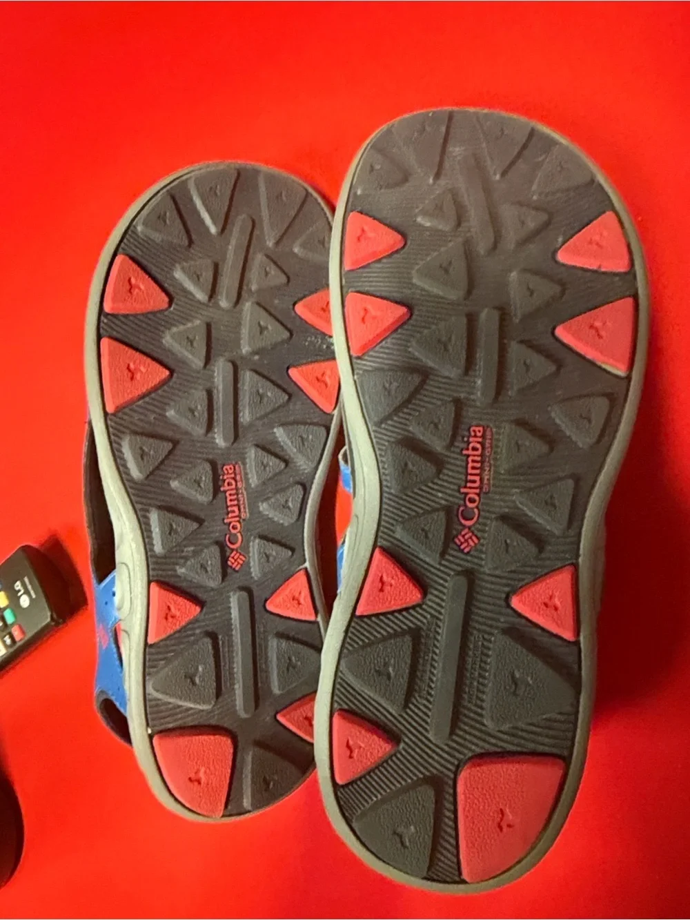Columbia Blue & Gray Kids' Hook-and-Loop Outdoor Sandals size 7